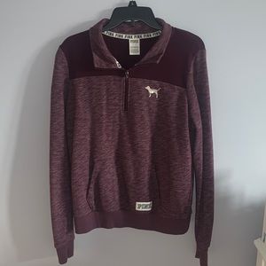 VS pink quarter zip
